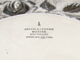 9 in Sterling Silver Jacobi & Jenkins Antique Floral Repousse Round Serving Bowl