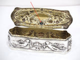5.5 in - Sterling Silver Gorham Antique Cherubs Roses Box