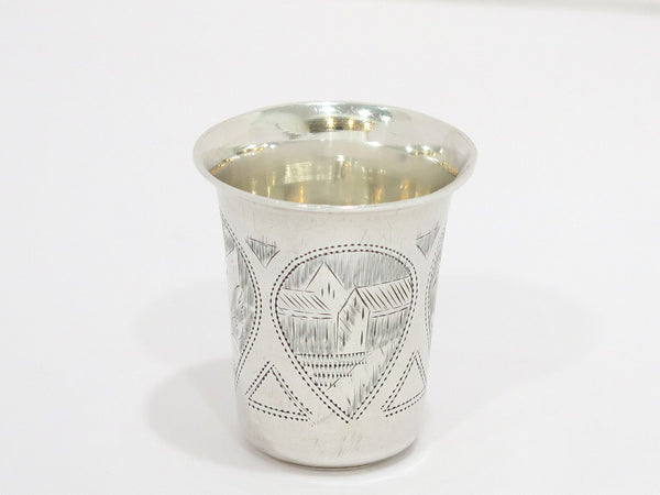 1 7/8 in - 84 Silver Antique Russian c. 1894 Vodka Shot Cup