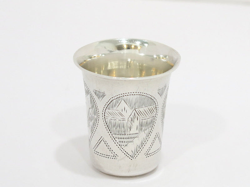 1 7/8 in - 84 Silver Antique Russian c. 1894 Vodka Shot Cup