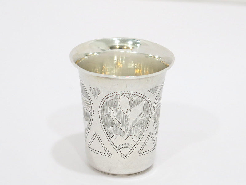 1 7/8 in - 84 Silver Antique Russian c. 1894 Vodka Shot Cup