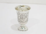 2 5/8 in - 84 Silver Antique Russian c. 1893 Footed Vodka Shot Cup