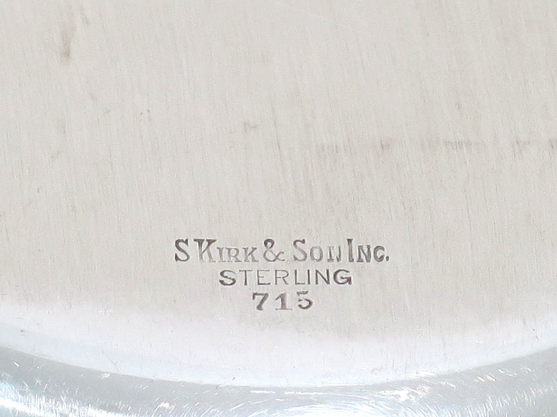 9.75" Sterling Silver S. Kirk & Son Antique Floral Repousse Hand-Decorated Bowl