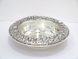 9.5 in - Sterling Silver S. Kirk & Son Antique Floral Repousse Serving Bowl