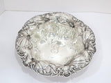 12 in - Sterling Silver Antique Hibiscus Serving Bowl