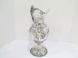 14.75 in - Sterling Silver Antique Grapevine Motif Pitcher