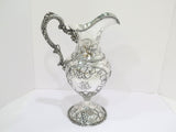 14.75 in - Sterling Silver Antique Grapevine Motif Pitcher