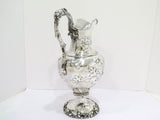 14 3/8 in - Coin Silver Lincoln & Foss, Boston Antique Oak Motif Pitcher