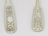 Two 84 Silver Antique Russian Fancy Teaspoons