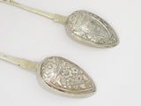 Two 84 Silver Antique Russian Fancy Teaspoons