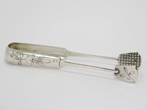 5 1/8 in - 84 Silver Antique Russian Sugar Tongs