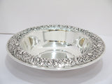 10 in - Sterling Silver S. Kirk & Son Antique Floral Repousse Serving Bowl