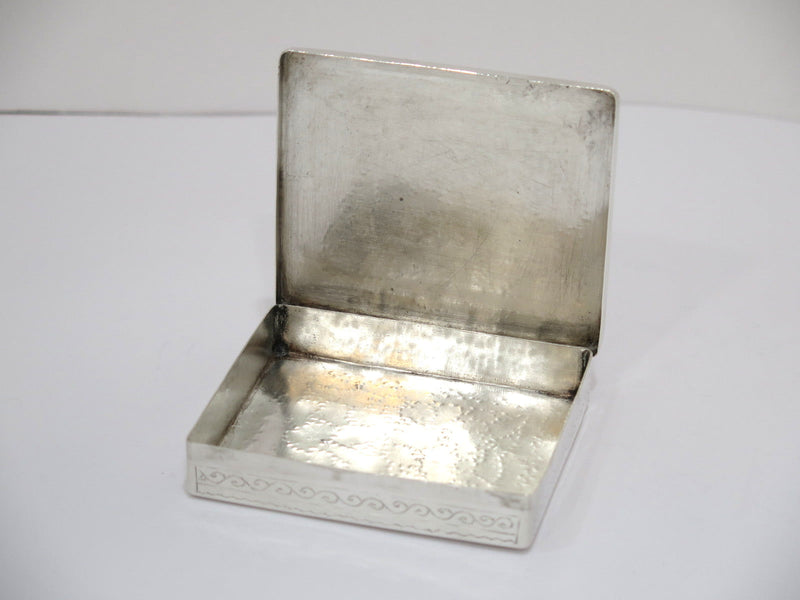 3 5/8 in - Sterling Silver Vintage Arabic Floral Scroll Box