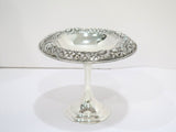 7.25" Sterling Silver S. Kirk & Son Antique Floral Repousse Footed Serving Bowl