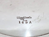 9 in - Sterling Silver S. Kirk & Son Antique Floral Repousse Footed Serving Bowl