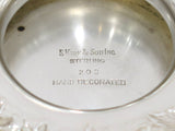 9 in - Sterling Silver S. Kirk & Son Antique Floral Repousse Footed Serving Bowl