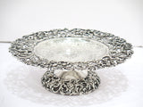 Four 7.25" Sterling Silver Bailey, Banks & Biddle Antique Floral Cake Stands