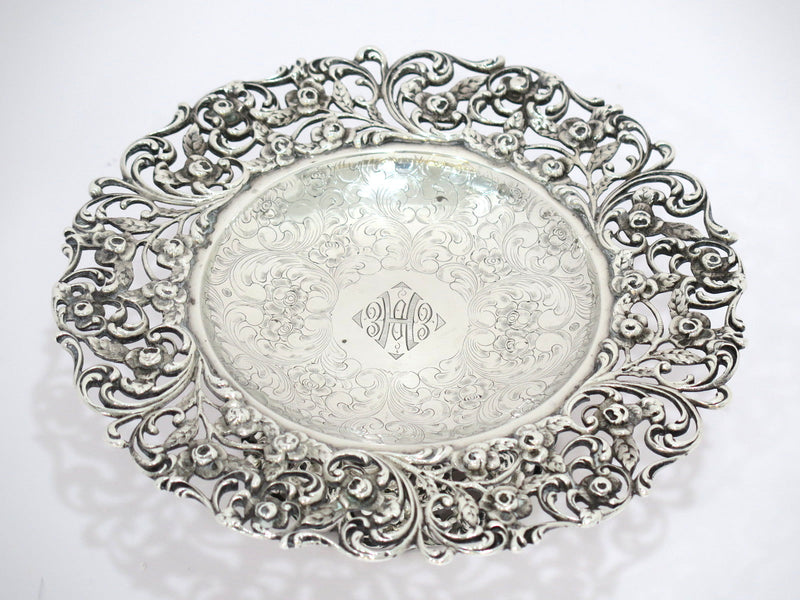 Four 7.25" Sterling Silver Bailey, Banks & Biddle Antique Floral Cake Stands