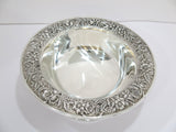 10 in Sterling Silver S. Kirk & Son Vintage Floral Repousse Footed Serving Bowl