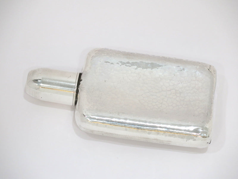 6.25 in - Sterling Silver Antique Japanese Flower Butterfly Flask