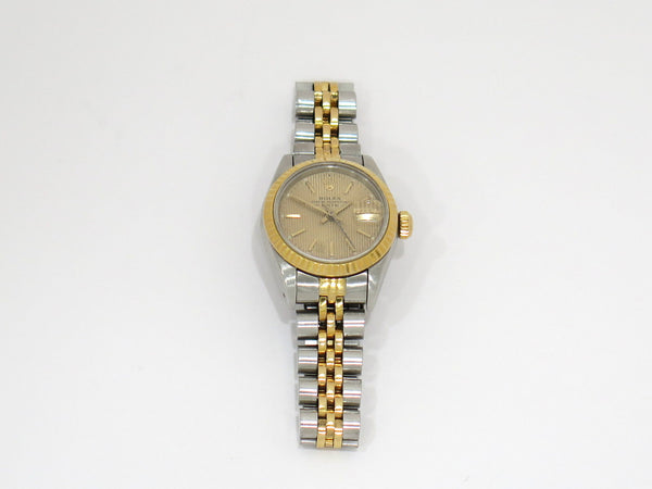 Pre-owned Rolex Oyster Perpetual Stainless Steel & Solid 18K Gold Women's Watch