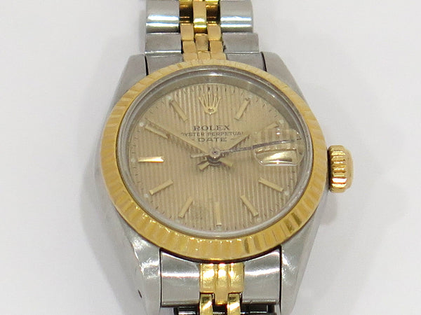 Pre-owned Rolex Oyster Perpetual Stainless Steel & Solid 18K Gold Women's Watch