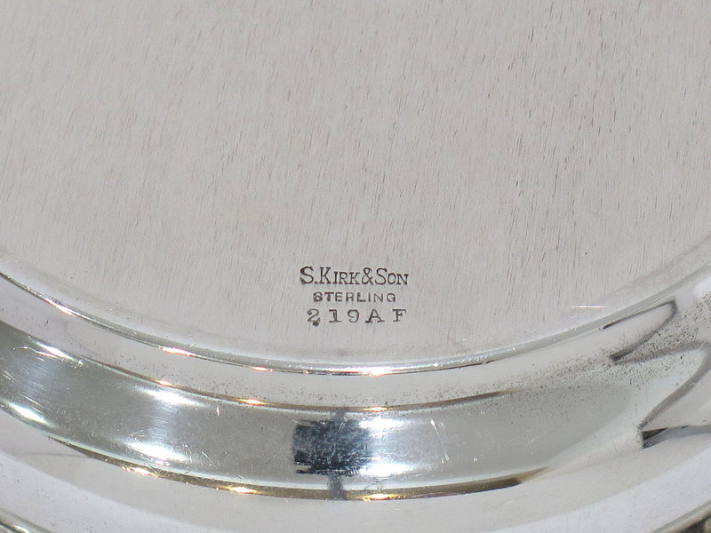 9.5 in - Sterling Silver S. Kirk & Son Vintage Floral Repousse Serving Bowl