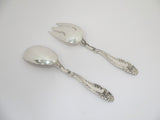 Sterling Silver Gorham Vintage Decor Pattern c. 1953 Serving Spoon & Fork