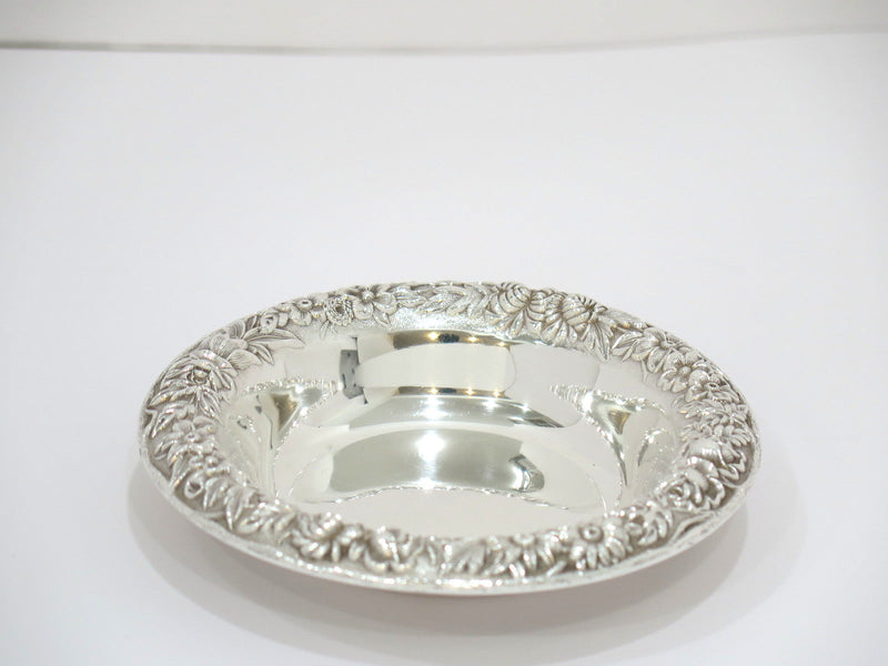 5 in - Sterling Silver S. Kirk & Son Antique Floral Repousse Serving Plate