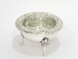 2.75 in Sterling Silver S. Kirk & Son Vintage Floral Repousse Footed Salt Cellar