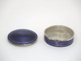 2.5 in - Sterling Silver Antique English Purple Guilloche Box