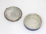 2.5 in - Sterling Silver Antique English Purple Guilloche Box