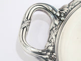 28 in - 950 Silver Antique French Garland Rim Oval Tray