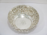 9.25 in - Sterling Silver Jenkins & Jenkins Antique Floral Repousse Serving Bowl