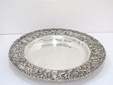 14 in - Sterling Silver S. Kirk & Son Antique Floral Repousse Platter