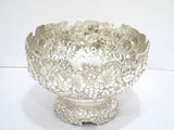 8.5" Sterling Silver Jacobi & Jenkins Antique Fruit Floral Repousse Footed Bowl