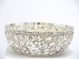 9.25 in - Sterling Silver Jenkins & Jenkins Antique Floral Repousse Serving Bowl