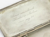 3.25 in - 950 Silver Blue Enamel Antique French c. 1913 Cigarette Case