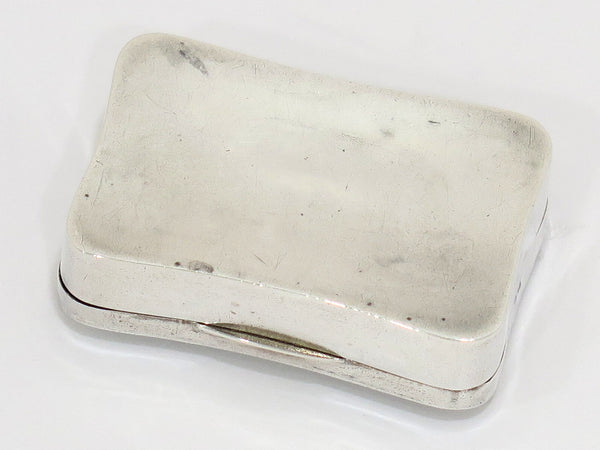 1 7/8 in - Sterling Silver White Rim Pink Guilloche Antique English Pill Box