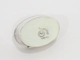 1 3/8 in - Sterling Silver Taxco Vintage Mexican Amethyst Center Oval Pill Box