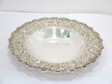 9.75 in - Sterling Silver S. Kirk & Son Antique Floral Repousse Serving Bowl