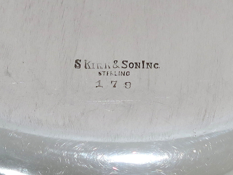 11 3/8 in - Sterling Silver S. Kirk & Son Antique Floral Repousse Serving Bowl