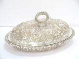 11 3/8 in Sterling Silver Baltimore Antique Floral Repousse Covered Serving Dish