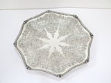 11 7/8 in Sterling Silver Reed & Barton Antique Ornate Octagonal Footed Platter