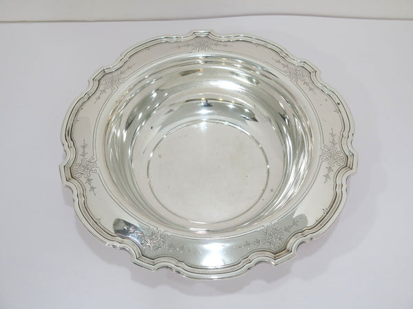 10 5/8 in - Sterling Silver Tiffany & Co. Antique Ornate Serving Bowl