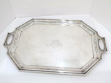 26 in - Sterling Silver Durgin Antique Floral Octagonal Tray