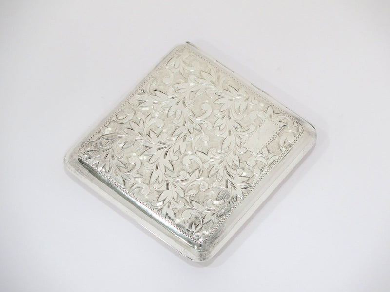 3.75 in - 950 Silver Antique Japanese Floral Cigarette Case