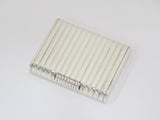 3.25 in - 935 Silver Vintage Continental Striped Cigarette Case