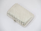 4.5 in - Sterling Silver Gilt Interior Antique English 1891 Wavy Cigarette Case