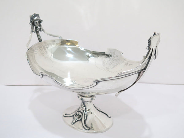 13" Sterling Silver Ford & Tupper Antique 1874 Greek Revival Footed Serving Bowl